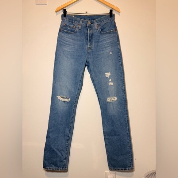 LEVIS 501 ORIGINAL FIT JEANS SIZE 26 - Picture 3 of 13